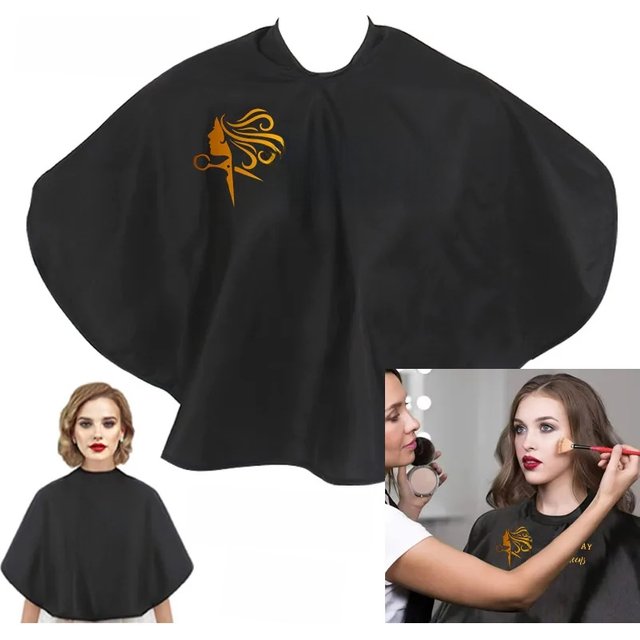 Make Up Cape Customed Label Hair Styling Cape Professional Hairdressing Salon Nylon Cape Black Pink Hair Styling Accessories