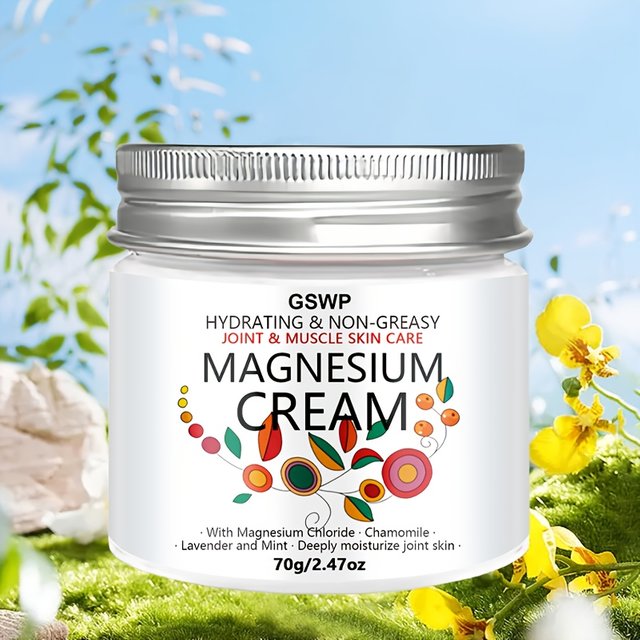 GSWP Magnesium Joint Skin Care Cream, Infused with Lavender and Chamomile, Provides Deep Moisturisation for Joint Skin. 70g/140g