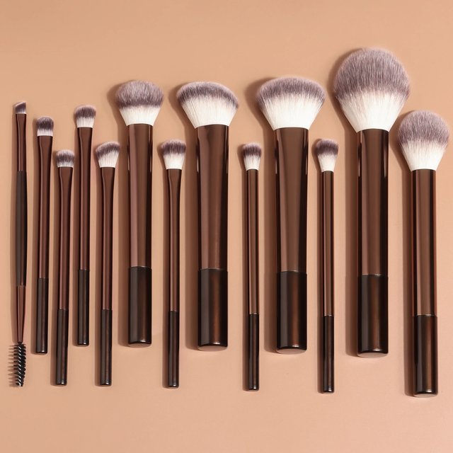 13PCS Makeup Brush Set Foundation Concealer Powder Eyeshadow Blush Brush Kabuki Blending Cosmetic Beauty Tool for Face