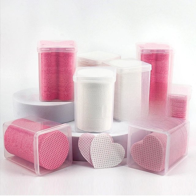 200 Pcs Disposable Non-woven Paper Cotton Wipes Eyelash Extension Glue Remover Pads Cleaning Wipes Cosmetics Nail Makeup Tools