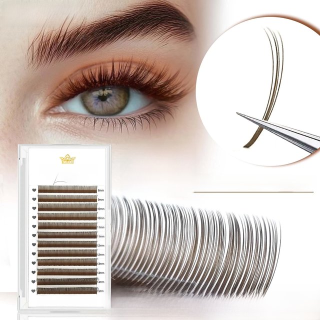 12Rows 5D Flora Fairy Eyelashes Extension Brown Black Premade Spikes Volume Fans Fairy Flora Mink False Lash DIY Makeup