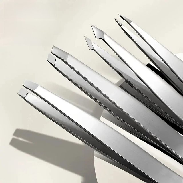 Ouriner Eyebrow Tweezers Set 4 Pcs Stainless Steel Eyebrow Forceps Professional Beauty Tool Set For Facial Hair Inward Growing