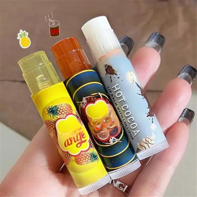 Transparent Fruit Lip Balm Moisturizing Fade Fine Lines Lip Gloss Jelly Gloss Lipstick Anti-drying Hydration Lip Care Make Up