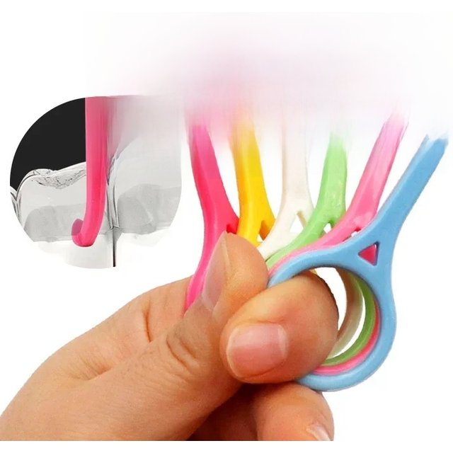 10/60pcs Dental Plastic Removal Hook Invisible Removable Braces Extractor Orthodontic Remove Aligner Clear Aligner for Oral Care