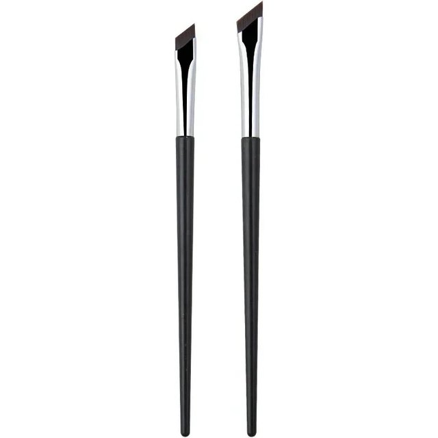 2pcs Angled Blade Eyeliner Brush Ultra Thin Fine Eyebrow Brush Flat Sickle Eyeliner Brushes Thin Angled Eyeliner Makeup Tools