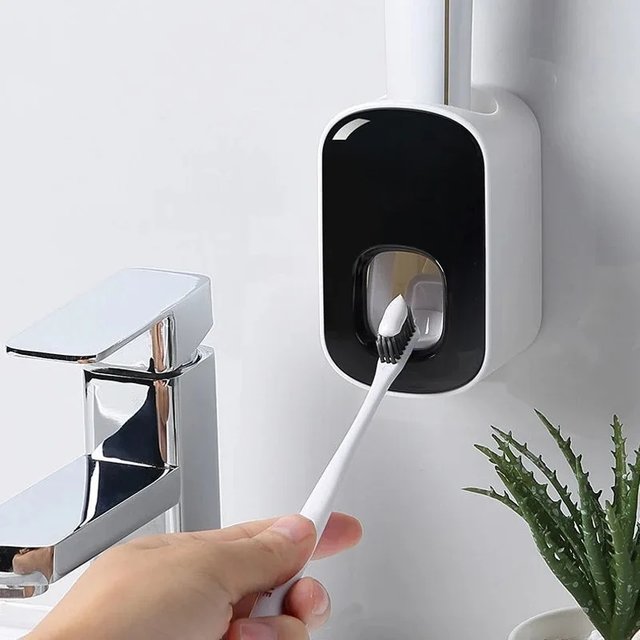 Ecoco Automatic Toothpaste Dispenser No Nail Bathroom Toothpaste Squeezer Punch Free Wall Mounted Bathroom Accessories Fine Gift