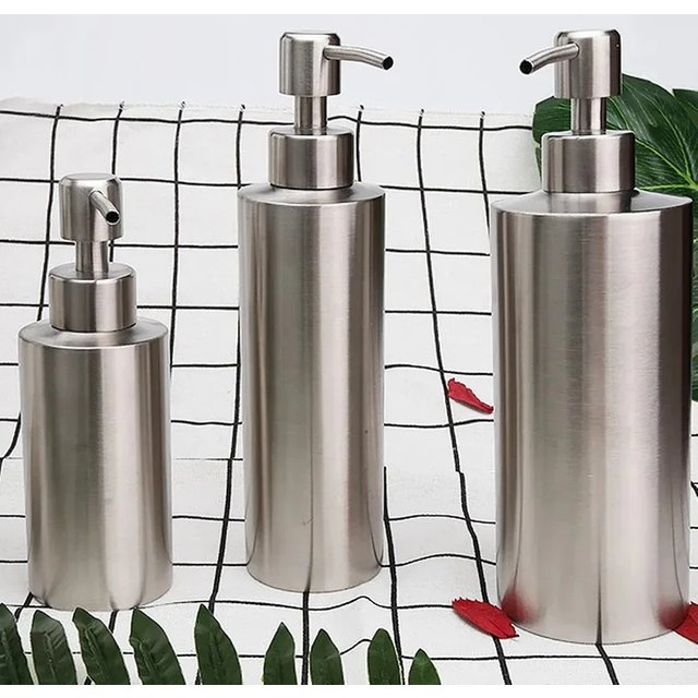 Liquid Soap Dispenser Bottle Gel Bottle 304 Stainless Steel Lotion Pump Hand Soap Kitchen Bathroom Dispenser 250ml/350ml/550ml