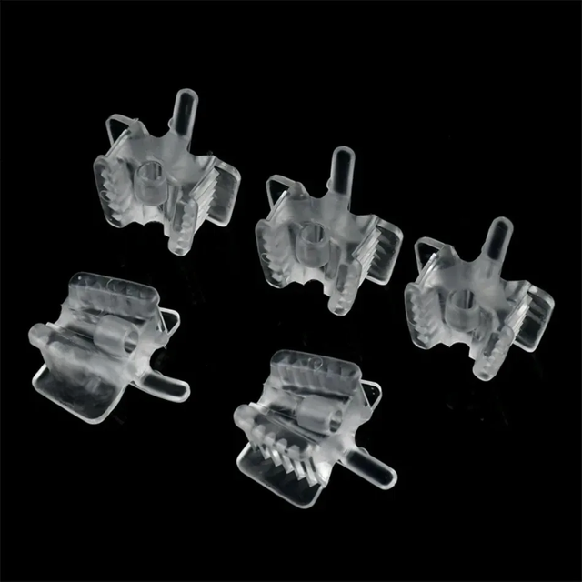 5pcs Dental Silicone Bite Block with Saliva Ejector Hole Mouth Opener Occlusal Pad Cheek Retractor Oral Care Tools