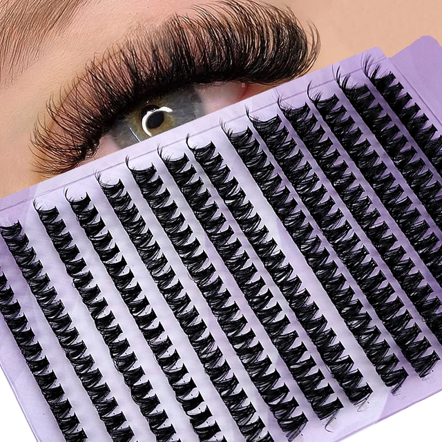 280 Bundles 60D/80D Mink Eyelashes 0.05mm Thin Eyelash Extension 3D Russia Volume Individual Eyelash Cluster Makeup Black Lashes