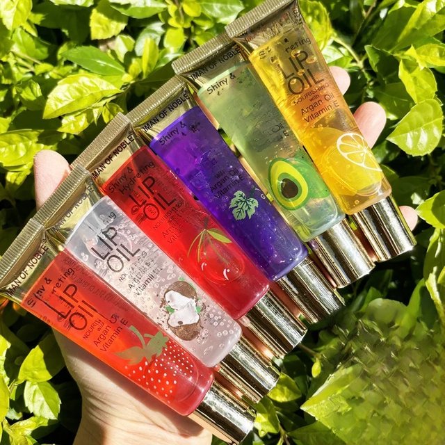 6Pcs Fruity Flavor Moisturizing Clear Lip Gloss Lip Gel Hydrating Moisturizing Lip Gloss lumping Lip Oils Gift Women Lips Makeup