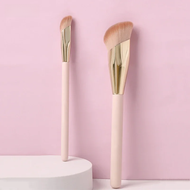 LOYBJ 1/2Pcs Foundation Makeup Brush Oblique Head Liquid Foundation Concealer Cosmetic Blending Brushes Face Contour Beauty Tool