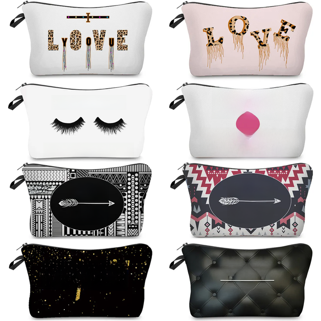 Storage Travel Makeup Bag Hakuna Matata Portable Type Make up Bags Cosmetic Case Multifunction Pencil Case Women Toiletry Bag