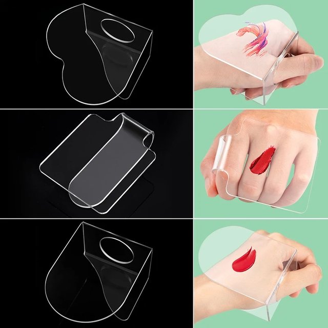 Acrylic Makeup Foundation Mixing Clear Palette Watercolor Pigment Nail Polish Painting Tool