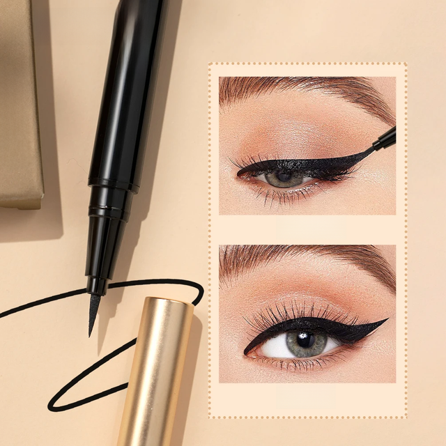 Long Lasting Black Liquid Eyeliner Waterproof Eye Liner Pencil Quick Drying Not Bloom Natural Eyeliner Liquid Pen Cosmetic Tools