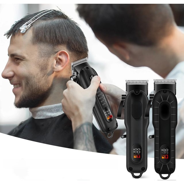 HIENA Hair Clippers 1200mAh High Power Electric Hair Trimmer Set Professional Barber Hair Cutting Machine Cordless Clippers