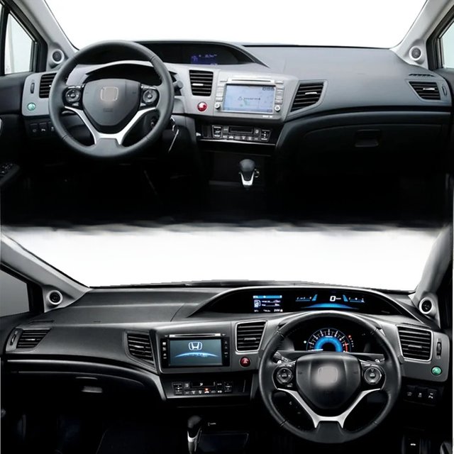 For Honda Civic IX FB2 FB6 FB36 FK3 FK2 FK1 2012-15 Dashmat Dashboard Cover Sunscreen Protective Pad Dash Mat Anti-Dirt Ornament