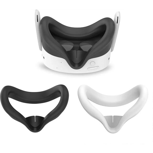 New For VR Silicone Face Cover For Meta 3S Light Leakage-proof Replacement Sweat-proof Face Mask for quest 3S Accessoies