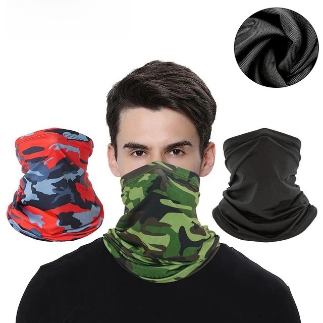 Multifunctional Cycling Mask Breathable Sunscreen Scarf Outdoor Scarf Neck Warmer Winter Bike Mask Headgear for Hiking Fishing