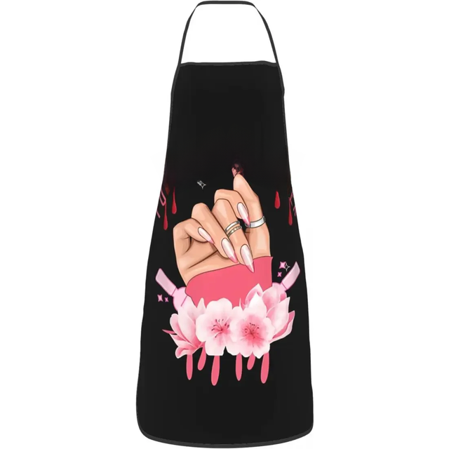 Custom Bib Nail Polish Is My Power Apron for men Women Adult Chef Cooking Kitchen Nail Polish Tablier Cuisine Painting