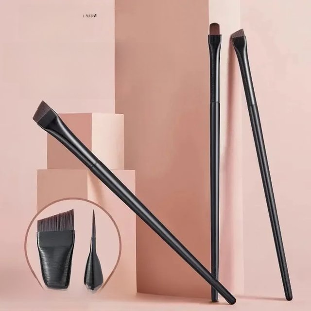 3PCS Eyeliner Eyebrow Contour Makeup Brush Super Soft Fiber Comfortable Grip Soft And Natural Makeup Application Eyeliner Brush