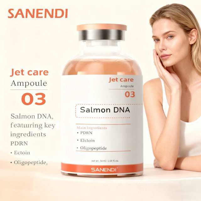 Sanendi Skincare Ampoule Facial Essence PDRN Salmon DNA Oxygen Stem Cell Serum Whitening Anti-Wrinkle Hydrating