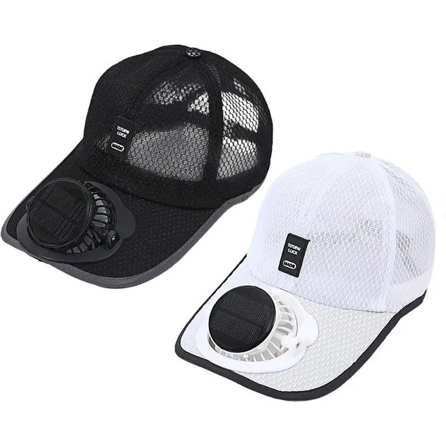 Breathable Sunhat with Solar Fan Outdoor Sun Protection Hat USB Rechargeable Fan Baseball Caps Summer Sunscreen Sunshade Hats