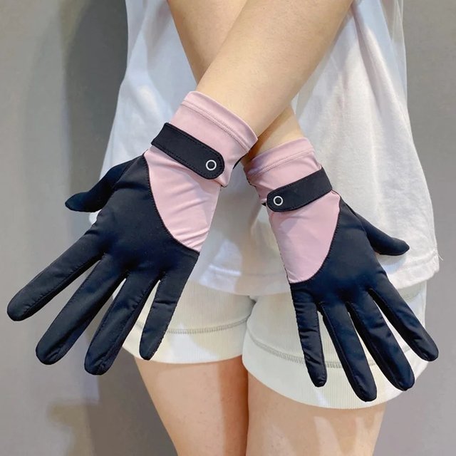 Summer Ice Silk Sunscreen Gloves Women Touch Screen Gloves Anti-UV Breathable Non Slip Riding Driving Gloves fitness