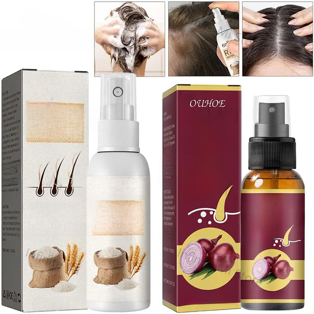 Red Onion Essential Oil Spray For Hair Care,Rice Water Moisturizing Hair Spray,Damaged Hair Treatments Hair Care Products