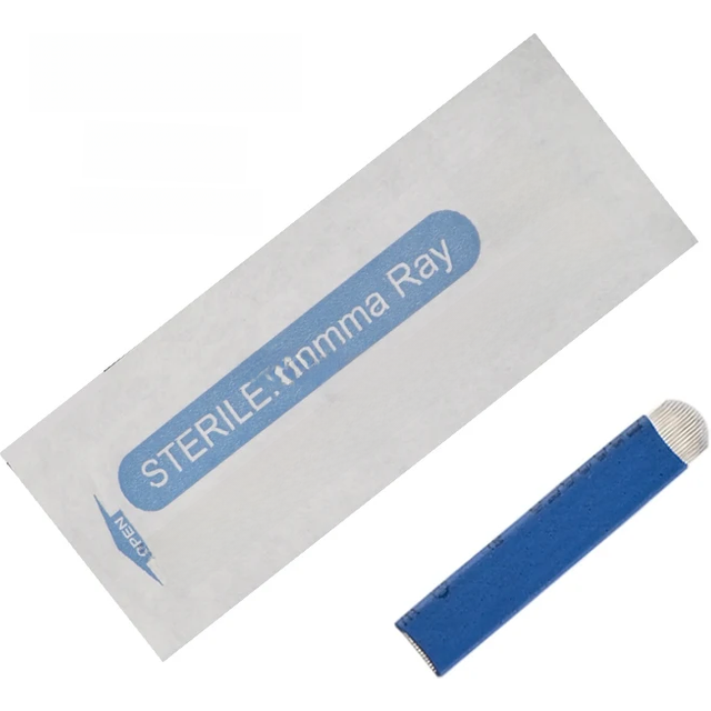 100 PCS 18 Pin U Shape Tattoo Needles Permanent Makeup Eyebrow Embroidery Blade For 3D Blading Manual Tattoo Pen