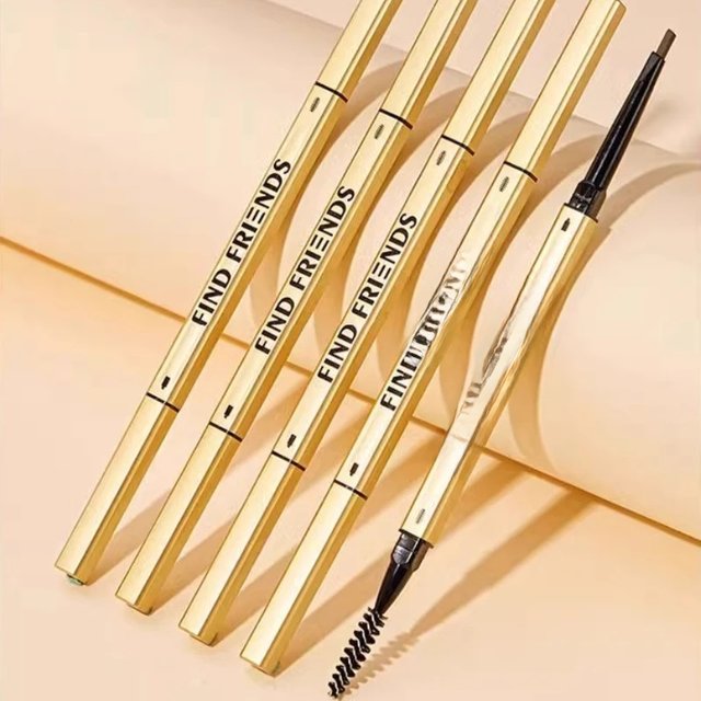 Small Gold Bar Eyebrow Pencils Non-decolorizing Lasting Ultra-fine Core Female Waterproof and Sweatproof Gray Brown Women Makeup