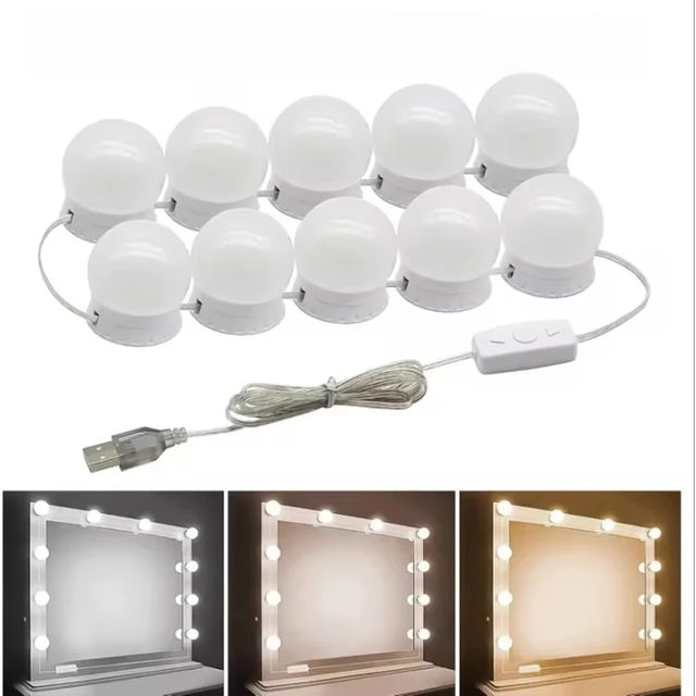 Mirror Light Bulbs Vanity Lights USB 5V Bathroom Dressing Table Lighting Dimmable LED Vanity Light For Makeup Mirror LED Light