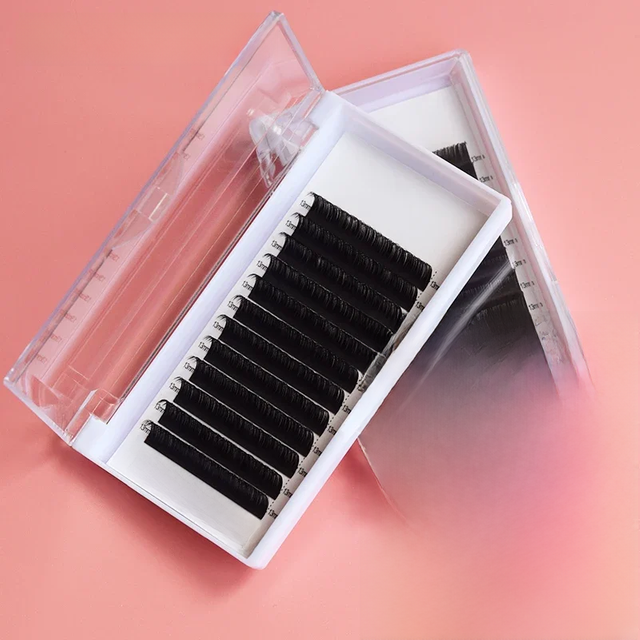SONG LASHES 12 Rows Professional and Natural Double Tips Flat Lashes False Eyelashes 0.15/0.20 Thickness Makeup Supplies