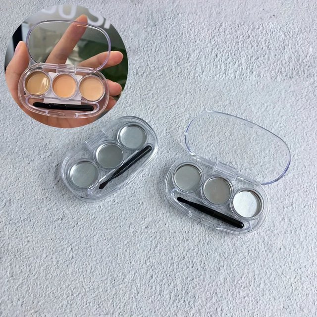 3-Compartment Clear Plastic Makeup Organizer - Flip Top Cosmetic Case for Lipstick Concealer & Brushes -Friendly Compact Storage