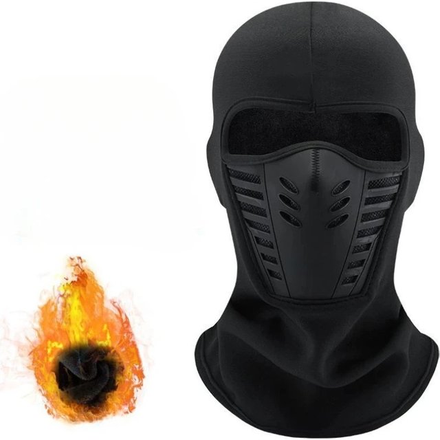 Motorcycle Mask Fleece Thermal Neck Full Face Mask Keep Warm Riding Balaclava Biker Ski Winter Windproof Dustproof Face Shield