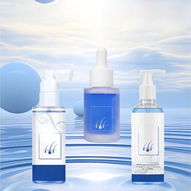 EELHOE Hair Care Set Blue Copper Peptide Serum Anti Hair Loss Treatment Damaged Hair Repair Copper Peptide Hair Growth Products