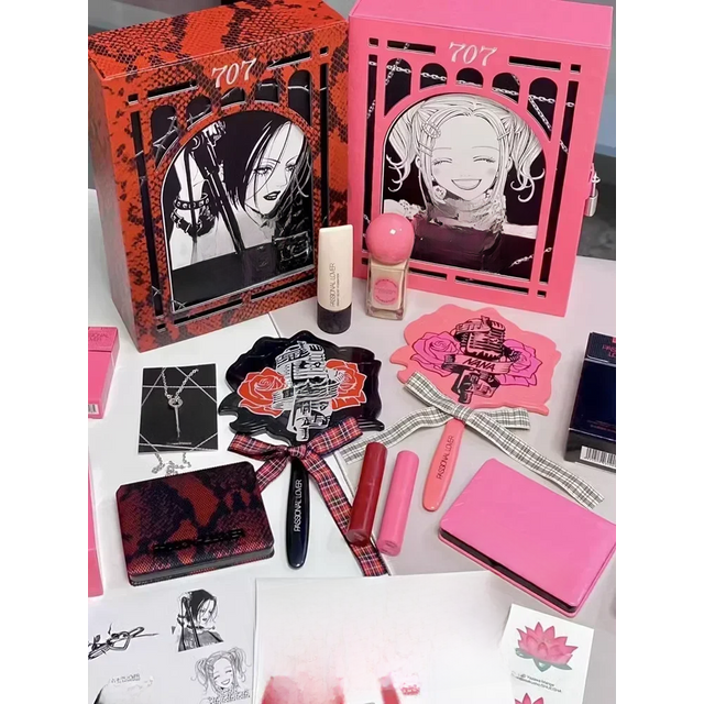 Passional Lover Makeup Cosmetics Set Foundation+eyeshadow+lipstick Long-lasting Moisturizing Waterproof for women Beauty Makeup