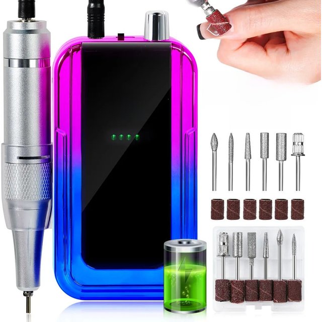45000RPM Rechargeable Electric Nail Drill Machine With USB Connector Nail Polish Remover Drill Set Manicure Sander Low Noise