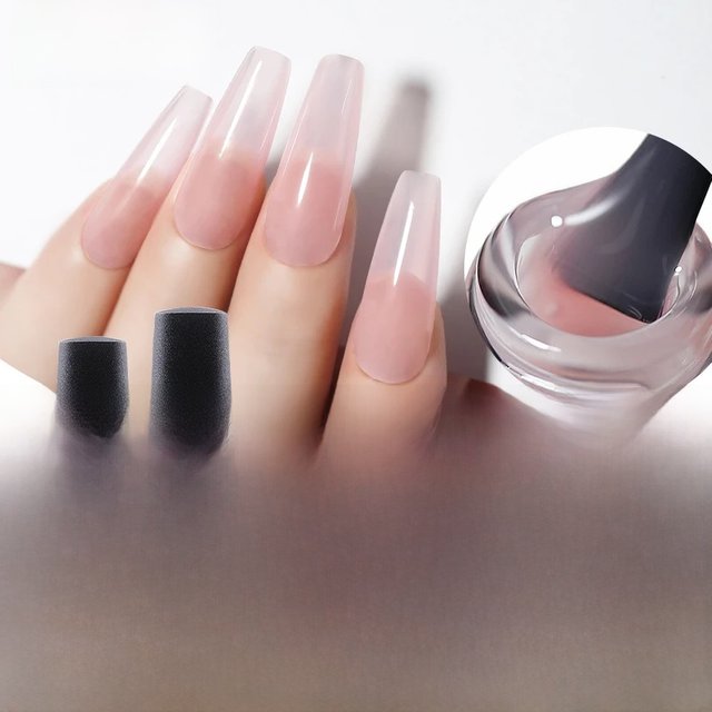 NailCo 15ml Rubber Base And Top Coat Gel Nail Polish Transparent Pink Building Gel Primer Gel Polish Nail Art Ongle Varnish