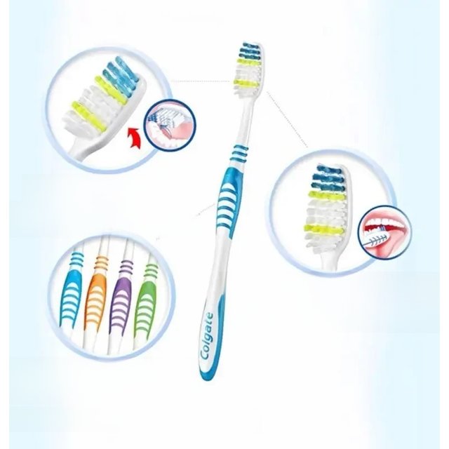 Colgate 6 Packs Toothbrush Tooth Cleaning Family Couple Fine Soft Medium Hair Travel Suit for men And Women Back Tooth Cleaning