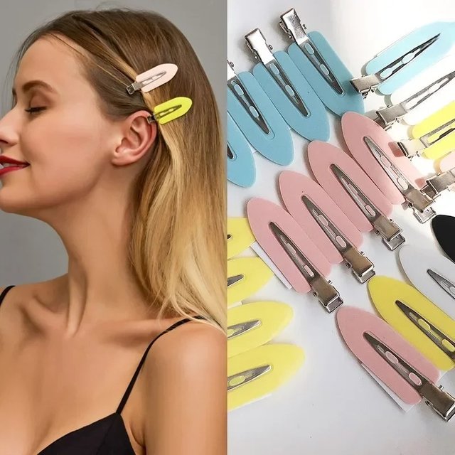 4pcs No Bend Fix Fringe Barrette Seamless Hair Clips Side Bangs Makeup Washing Face Accessories Women Girls Headwear