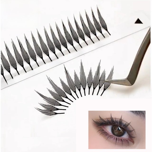 AGUUD Premade Fans Eyelashes Extension Tower Top Feather shape Faux Mink Soft Natural Pre Made Russian Volume Makeup Lashes