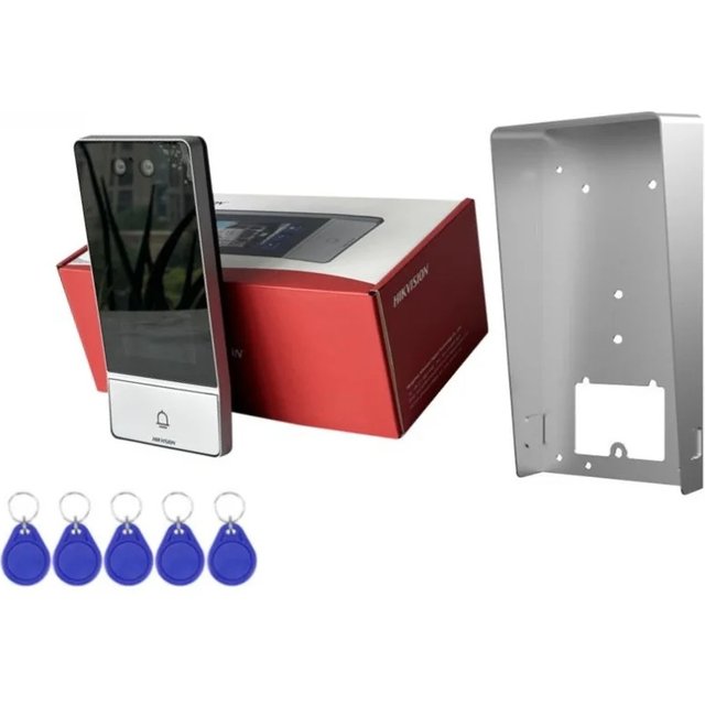 Hikvision DS-KV9503-WBE1 Metal WIFI Facial Recognition IP Villa Door Station POE DS-KH6350-WTE1 Wireless Indoor Monitor Screen