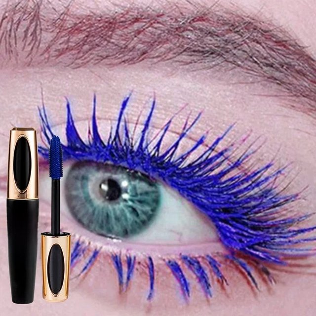 Colored Mascara Waterproof Non-smudge Eyelashes Lengthening Fine Curls Extension Make-Up Eyelashes Blue Red Purple Black Mascara