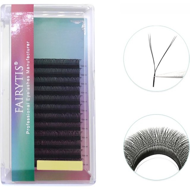 FAIRYTIS Y Shape Eyelashes Extension Double Tips Natural Soft Light YY Lashes C/D/L/CC/DD Curl Hand-woven Natural Cilias Makeup