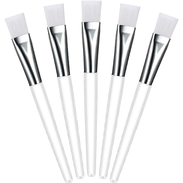 50pcs Facial Brush Face Brush Cosmetic Makeup Brushes Tools for Facial Eye Application and DIY White