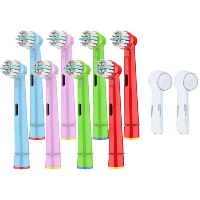 Kids Colorful Brush Heads For Oral B Electric Toothbrushes - Soft Bristles, Small Heads, Fits Pro 1000, Action, Floss & More!