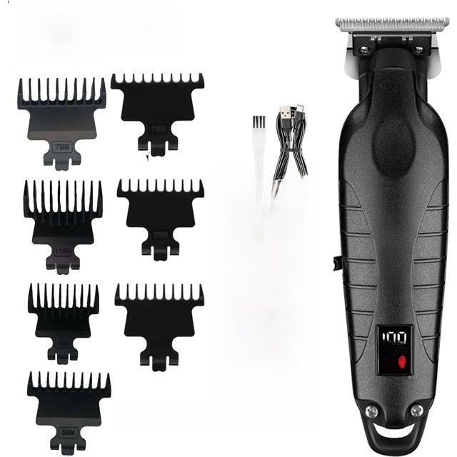 Kemei 2293 Professional Barber Trimmer Zero Gapped Cordless Rechargeable Men Hair Clippers Electric Finish Hair Cutting Machine