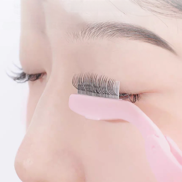 Folding False Eyelash Comb Stainless Steel Individual Lash Foldable Brush Spikes Lash Eyebrow Brush Beauty Women Makeup Tools