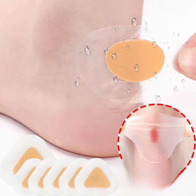 50PCS Gel Heel Protectors High Heel Patch Liner Adhesive Hydrocolloid Pads Cushions Insert Silicone Foot Care Shoes Stickers