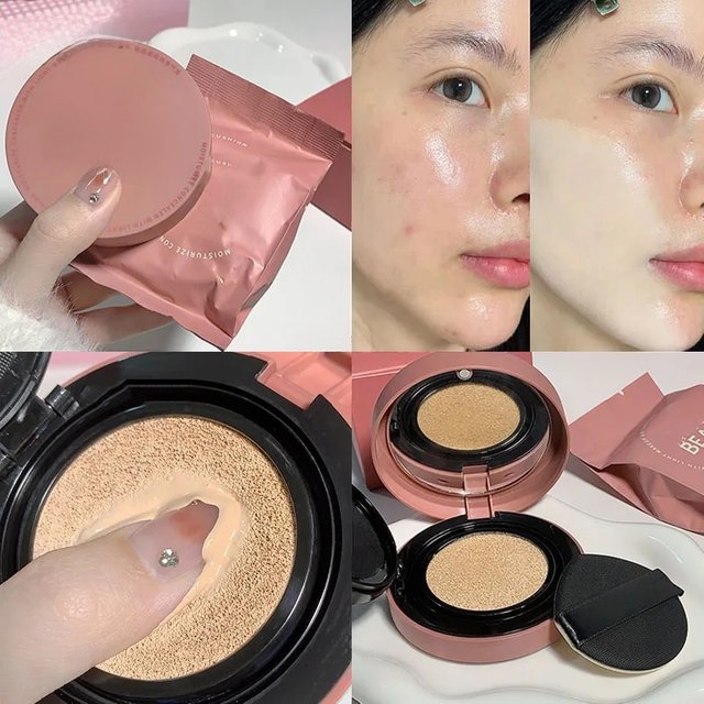 Moisturizing Concealer Air Cushion Compact Cream Skin Foundation Waterproof Brighten High Coverage Base Korean Makeup Cosmetics